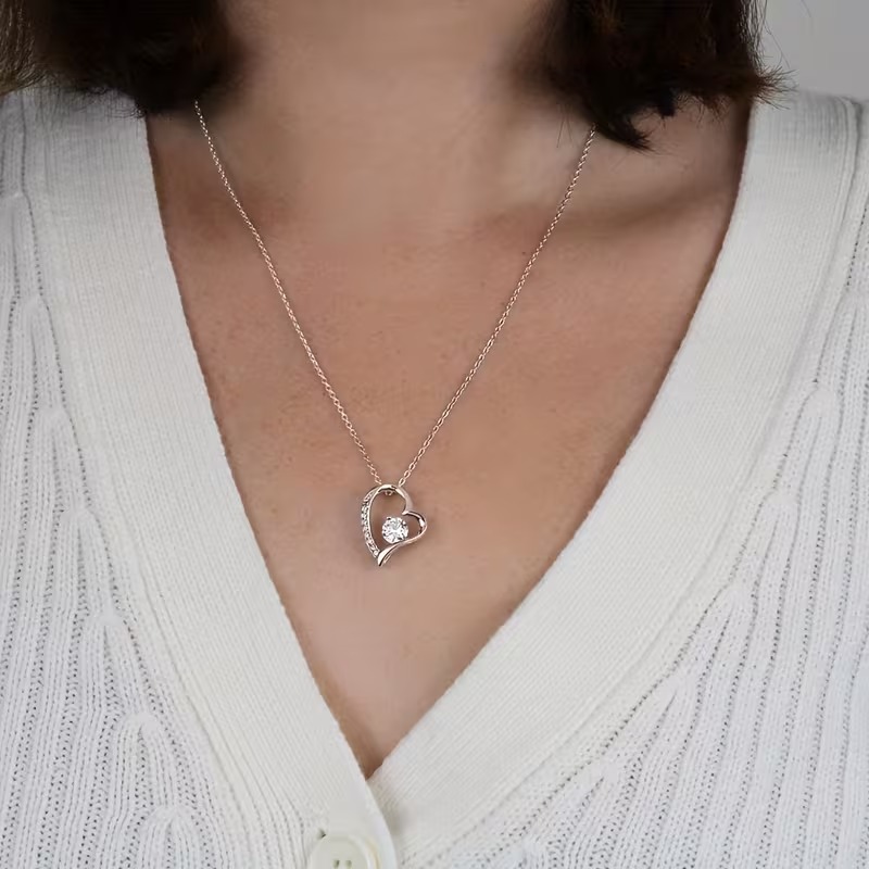 Women's Boho Style Rose Pendant Necklace, Gift for All Occasions