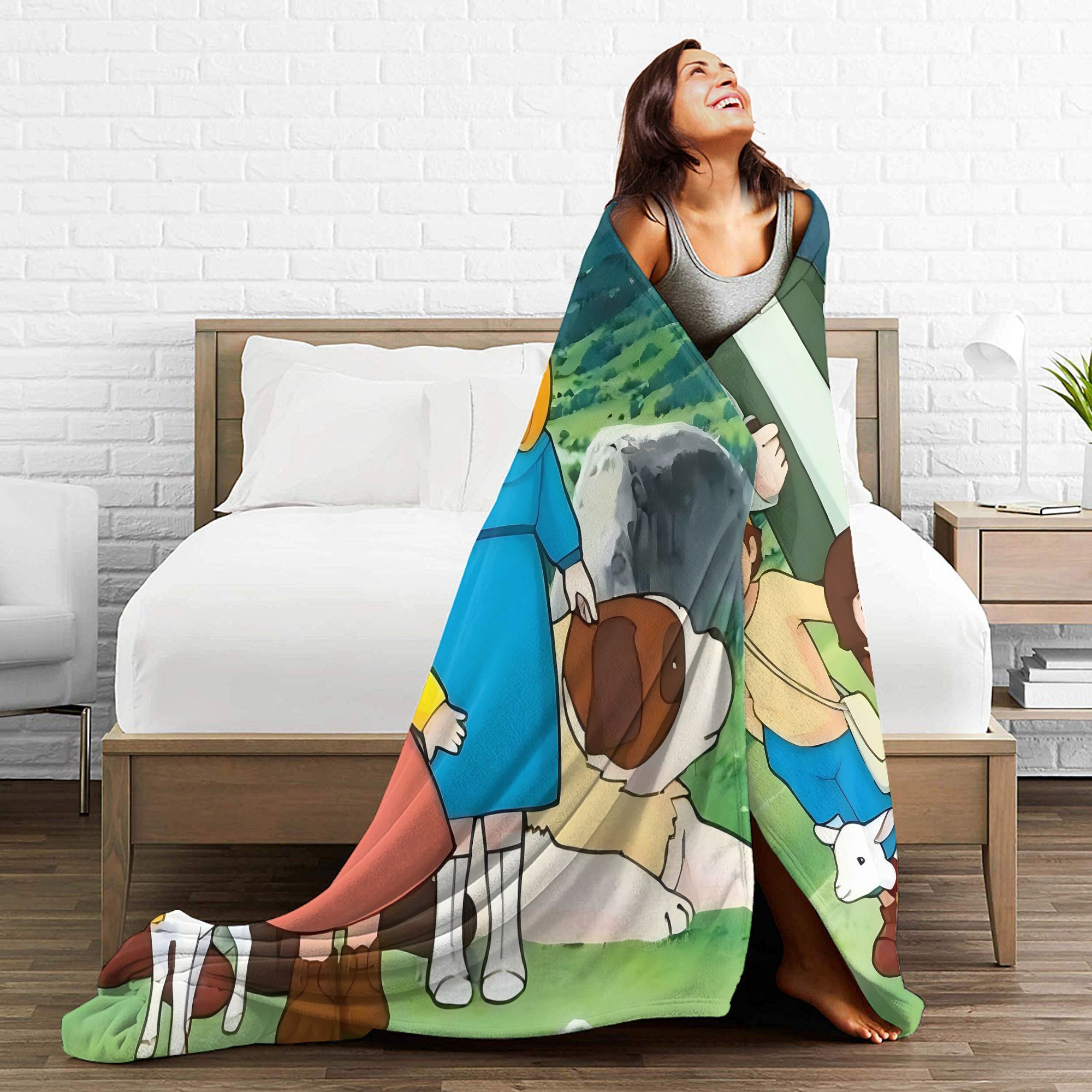 s adventure anime design ultra soft flannel Temu Bahrain