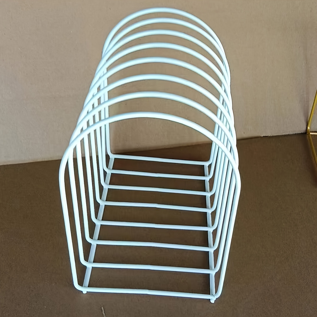3-tier Freestanding Iron Storage Rack- Versatile Portable Storage Rack For Black, Golden, And White Books, Hats, And More- Perfect For Home And Office
