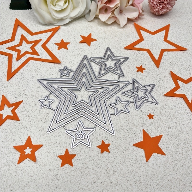 Image of Birthday And Autumn Thanksgiving Diy Metal Star Cutting Mold - Perfect For Handmade Greeting Cards And Home Decor Scrapbooking Crafts