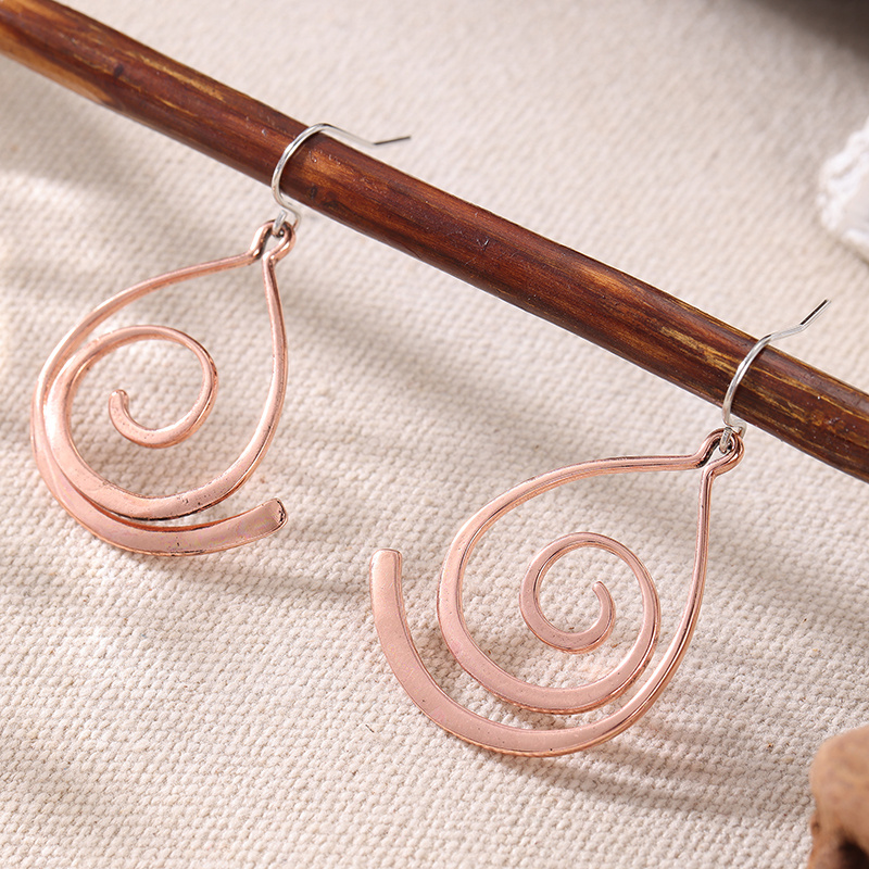 TEMU Yoyo Handmade Hollow Drop Earrings - Plated Bohemian Retro Dangle Earrings Suitable For Daily Wear, Parties, Vacations, Gift For Christmas,