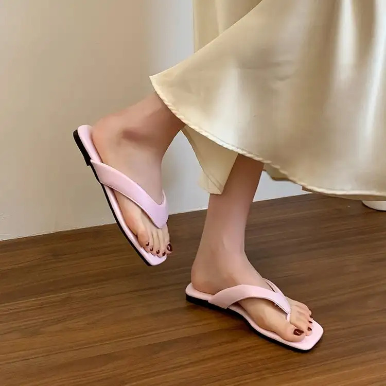 womens non   flops lightweight soft sole slip on shoes with cushioned pu outsole slip resistant for home beach travel   in   tan beige womens house shoes casual footwear indoor slippers opentoe style  able lining   slippers   Product details 16