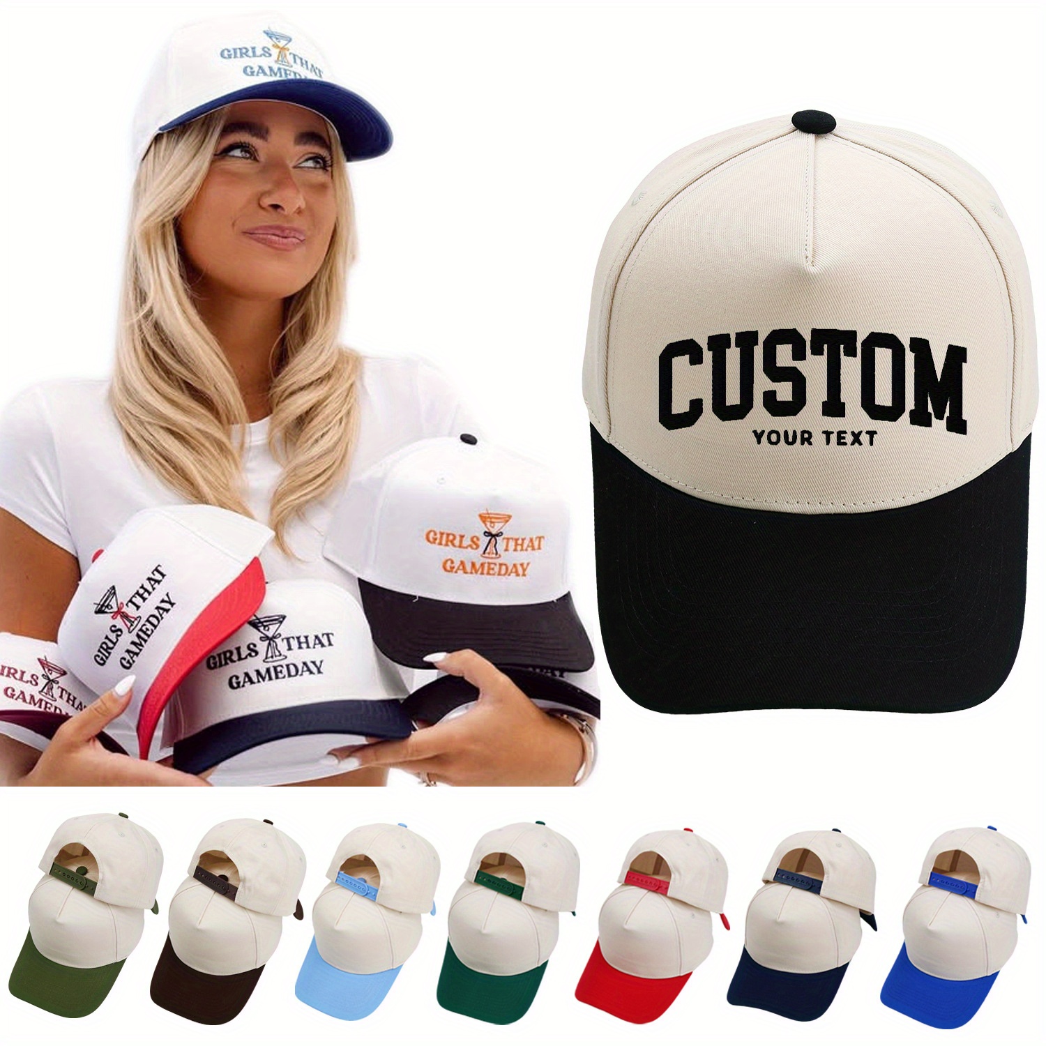 custom hats sold on Temu United States