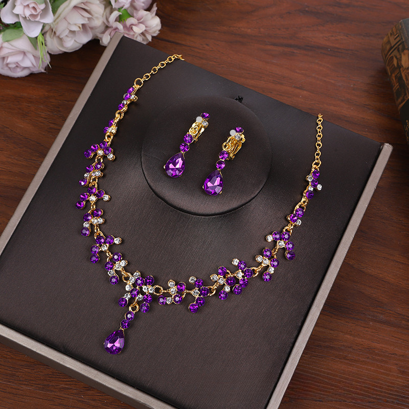 1 set earrings wedding necklace bridal accessories dress - Temu