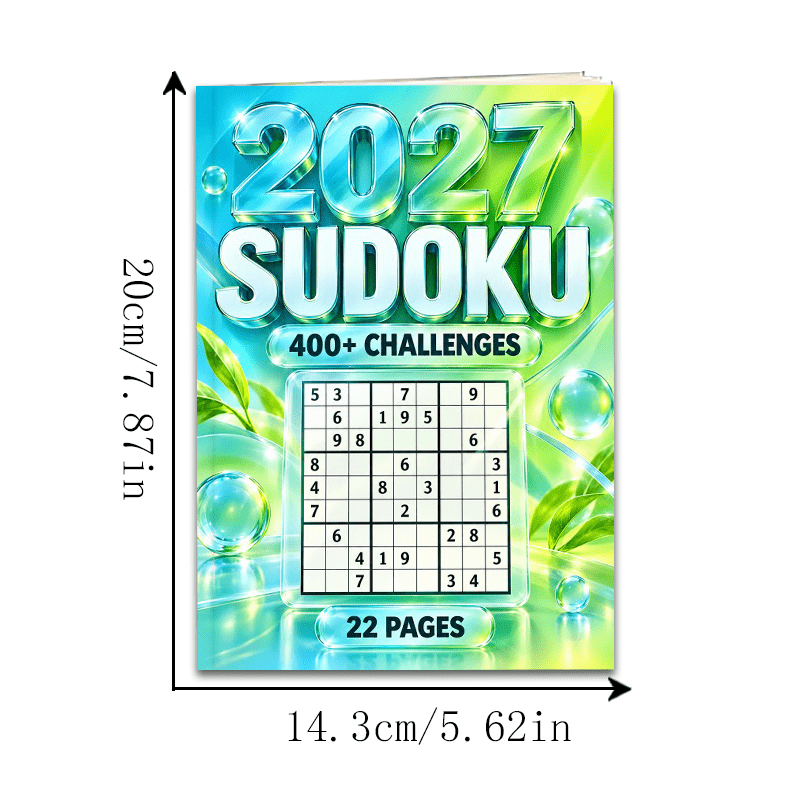 Fresh Green Crystal Transparent Sudoku Puzzle Book
