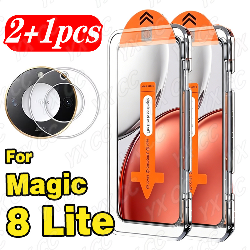TEMU 2pcs Of High-definition Tempered Glass Film (including Dust-free Room) + 1 Camera Lens Protective Film. Suitable Lite Tempered Film, Made Of 9h