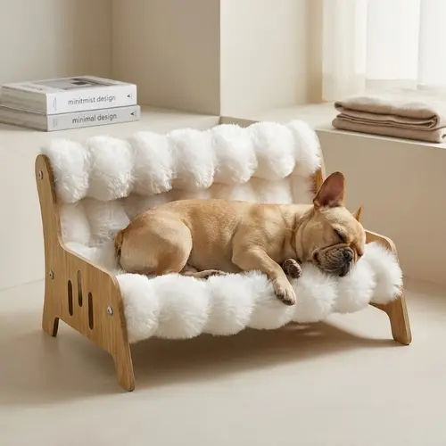 Multifunctional Ramp elevated dog bed with ramp sold on Temu United States