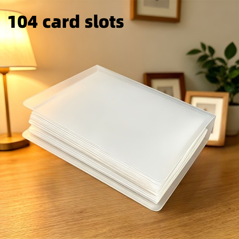 3-inch Transparent Photo Album With 104 Card Slots, Designed For Cards, Small Cards, Game Cards, Scrapbooks, And…: retailer-supplied image