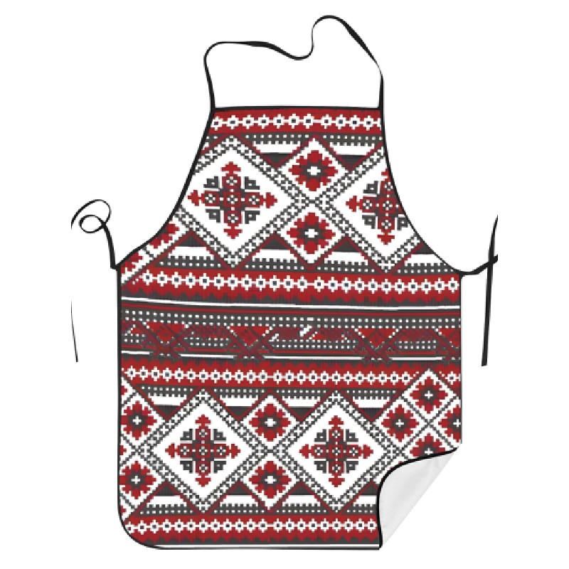 TEMU 1pc Retro Style Eastern European Pattern Printed Adult Size Sleeveless Apron, And Kitchen Wear Accessories