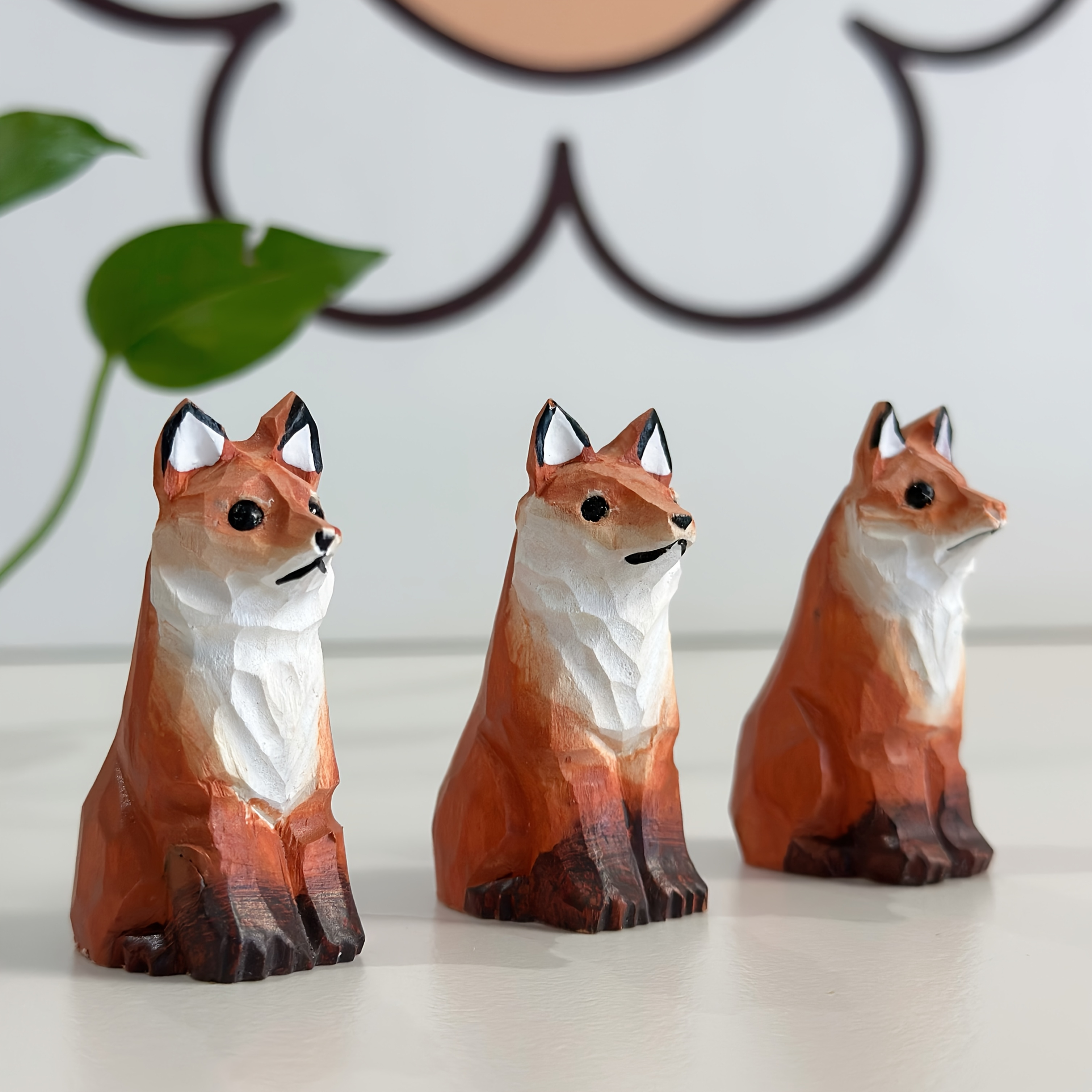 wooden fox figurine collectible art an animal - Temu Germany