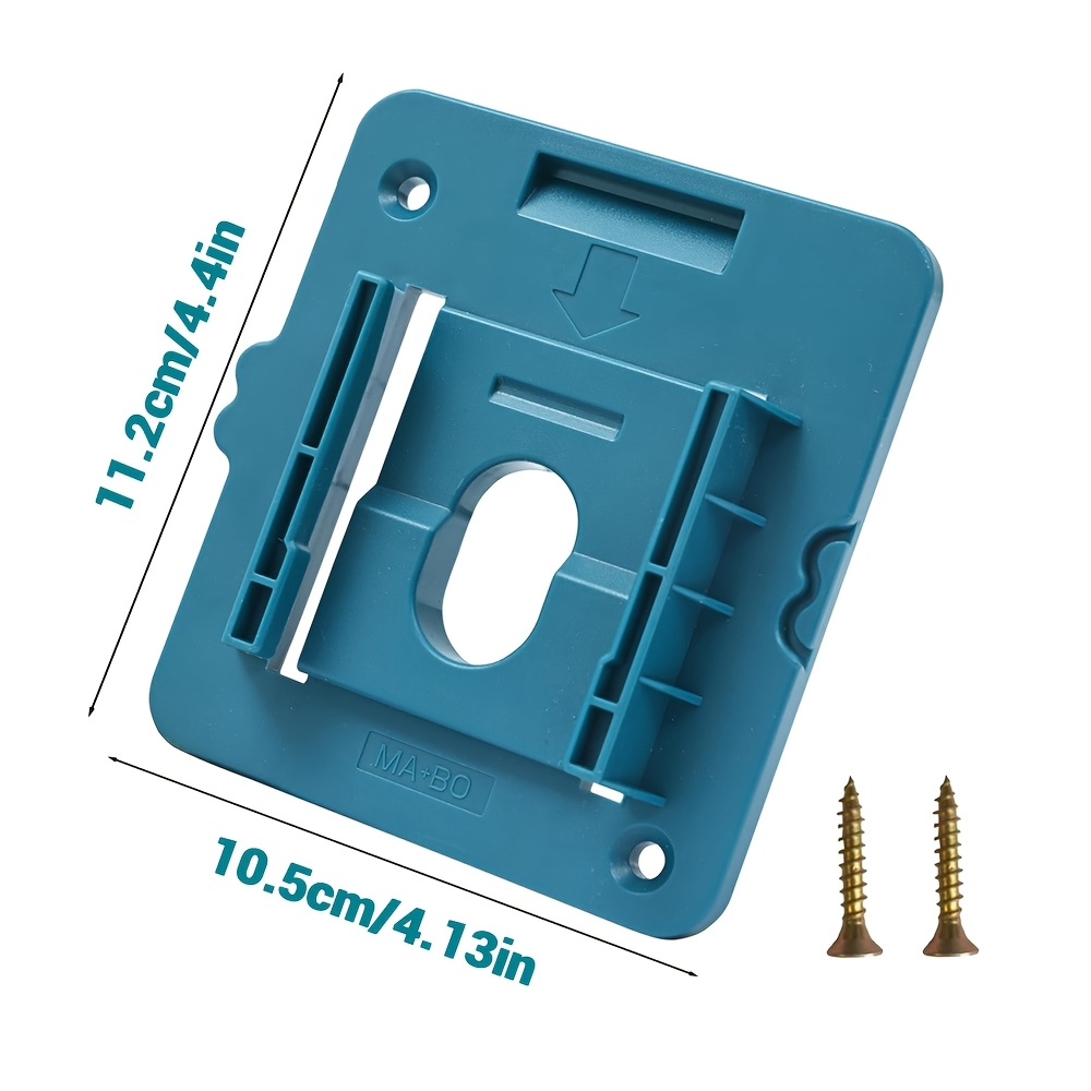 Image of Wall-mounted Storage Rack Made Of Abs Plastic, Designed To Hold Slots For 18v Makita Batteries Including Models Bl1860, Bl1850, Bl1840, And Bl1830