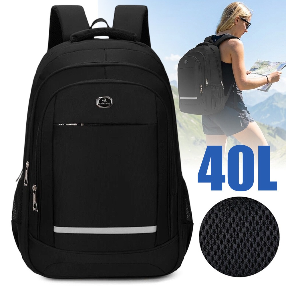 Image of Large Capacity Daypack, 40l Outdoor Travel Backpack With Multi-compartment Design, Adjustable Padded Straps, Lightweight Carry Bag For Camping, Hiking, School, And Daily Commuting