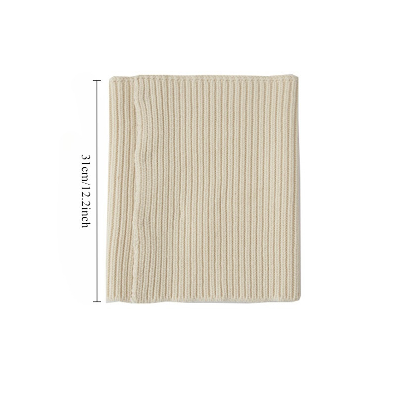 Men's High Neck Knit Scarf Shawl Open Front Warm Winter Accessory
