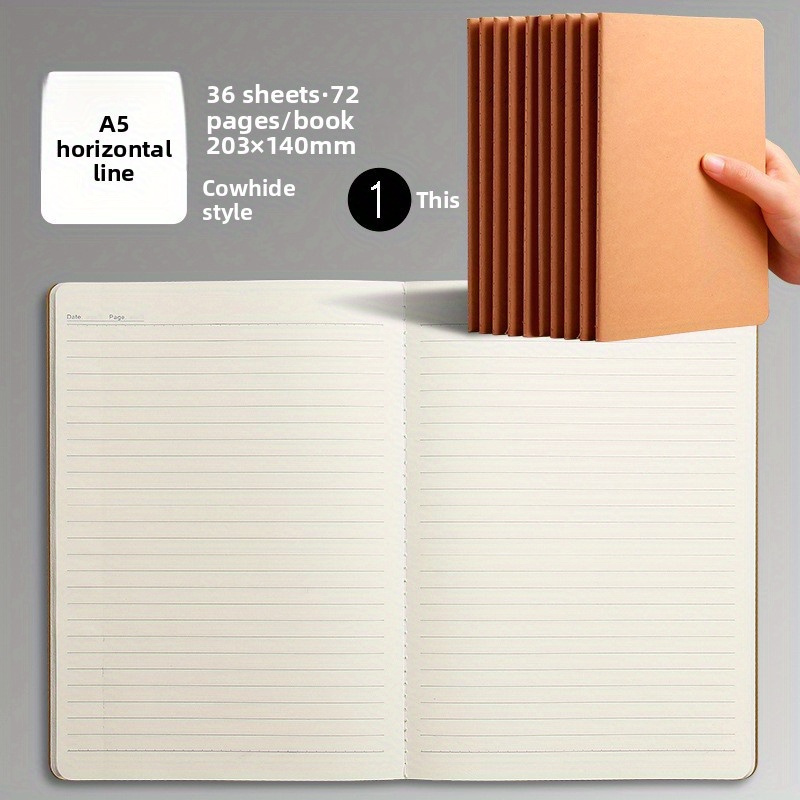 TEMU Paquete de 3 cuadernos A5 de tapas blandas amarillas con rayas, tapas negras blandas y encuadernación cosida, cuadernos de taquigrafía para uso