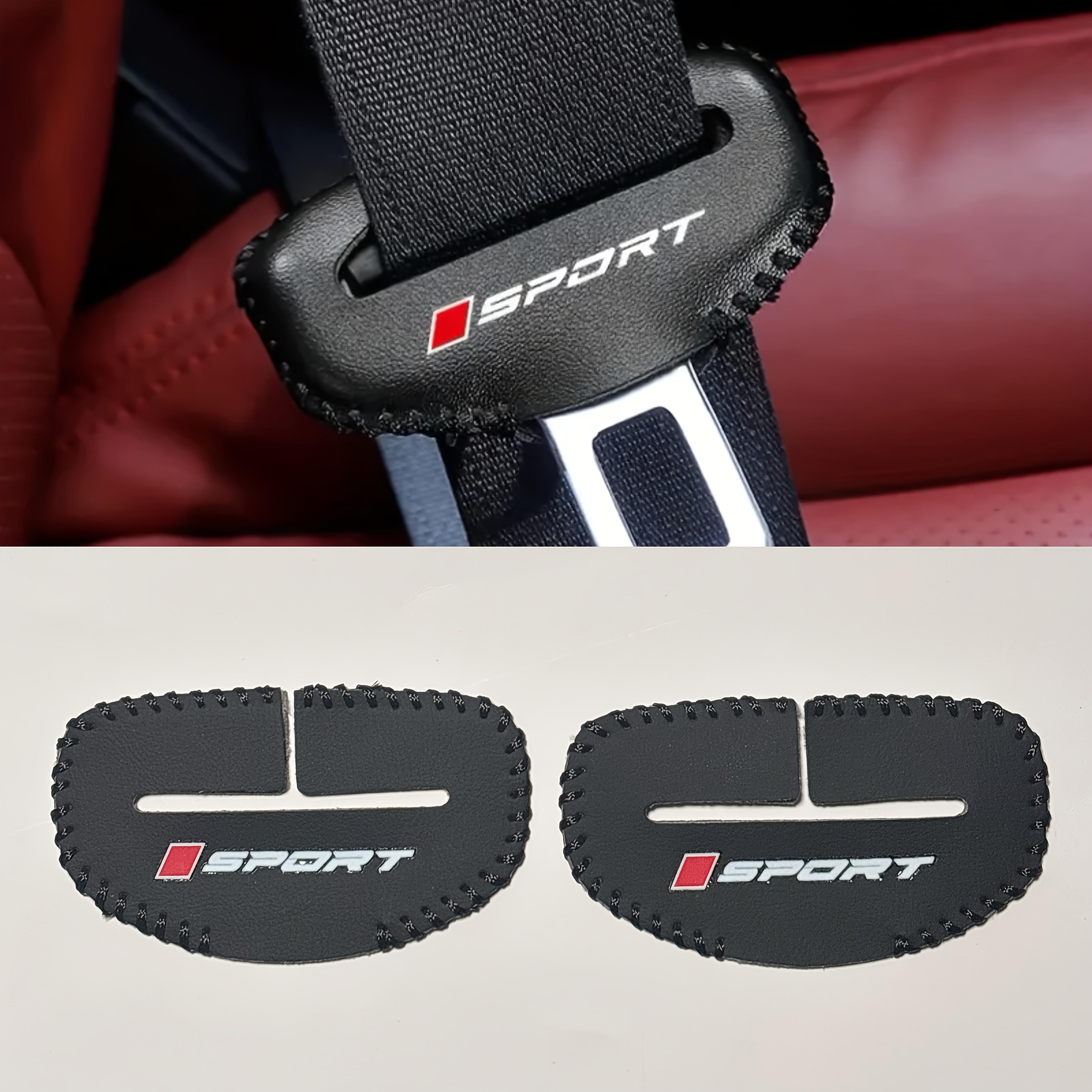 TEMU 2pcs Heavy-duty Car Seat Belt Buckle Covers Compatible For Lap Belts & 5-point Harness Systems, Buckles With Noise & Scratch, Red/black Suitable