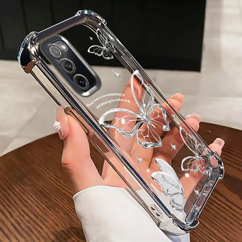Phone Case - Phone Case: Four-corner Phone Case, Compatible With For Galaxy S20 Fe, S20 Ultra 4g/5g, Plastic Silvery Soft Cover