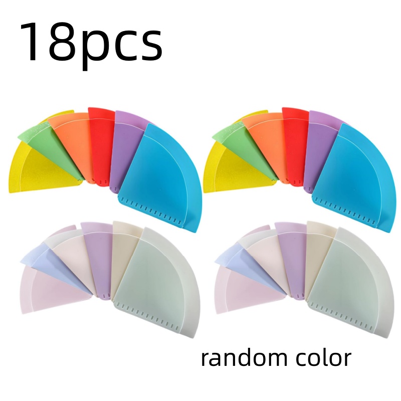TEMU 18pcs Creative Fan-shaped Pp Corner Protector Bookmark (random Color) Clamped To Of The Book To Avoid On The Edges Of The Pages, Student Office