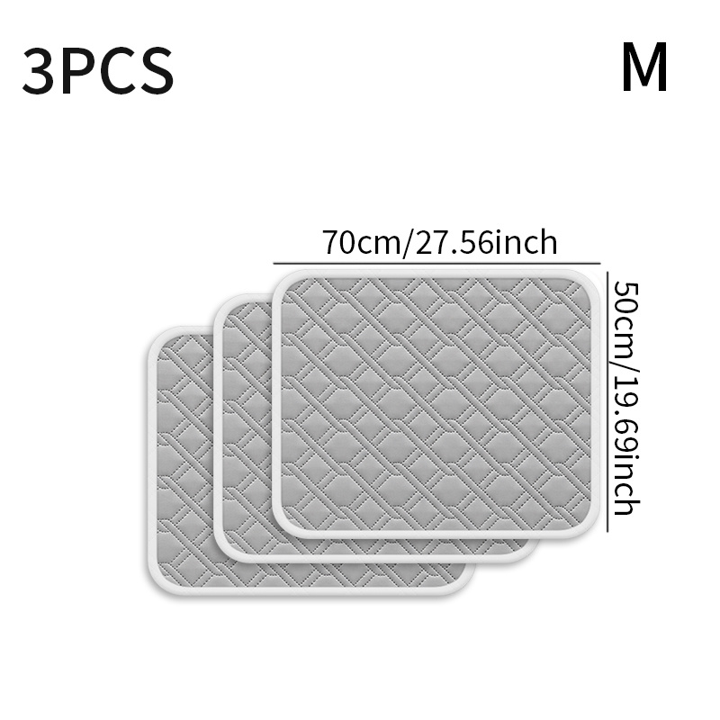 TEMU Lot de 3 tapis d'incontinence lavables et réutilisables pour chien, tapis de couchage, matelas - Résistants aux odeurs, frais, disponibles en