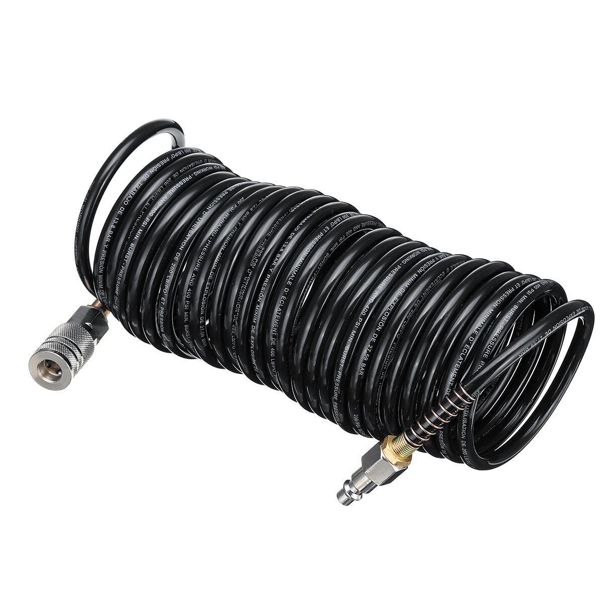 

50ft Hybrid Hose With Fittings 1/4" Industrial Universal Quick Coupler And 2pcs I/m Plug Kit