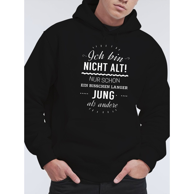 

Jung Youth's Autumn And Winter Fleece Hoodie For Men, Featuring A Stylish Print, And A Great Gift Option.