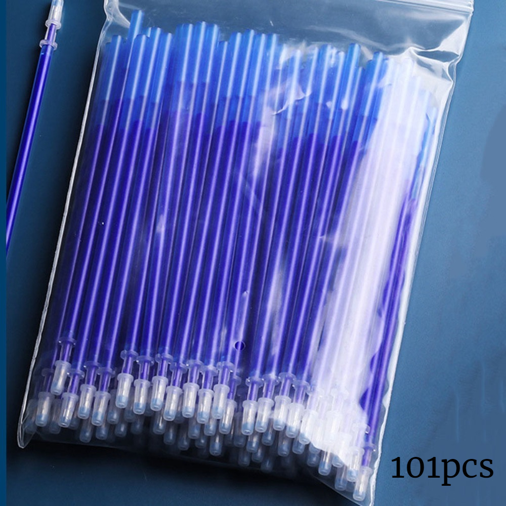 101pcs/set Erasable Gel Pen Refills - Black And Blue Writing Cartridges, Smooth Drawing Pens, Quick-drying Fun Gift For School And Office