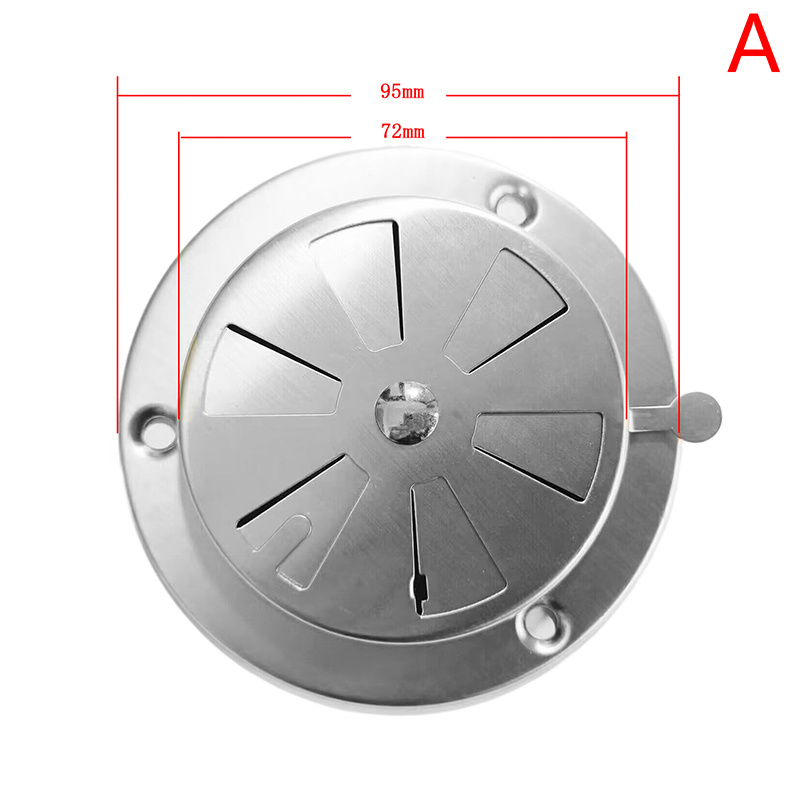 E-shop 95/125Mm verstellbare runde Luftventilatorgrille für Kanalisation, geeignet für BBQ, Smoker und Abgasbelüftung