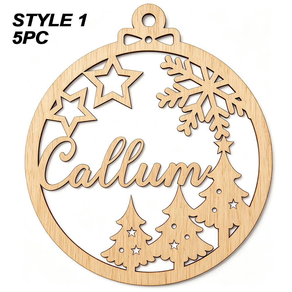 TEMU Adornos Navideños Personalizados, Personalizado, , , Adornos de Madera Huecos, Decoraciones de Renos Navideños, Colgantes para Árbol de Navidad