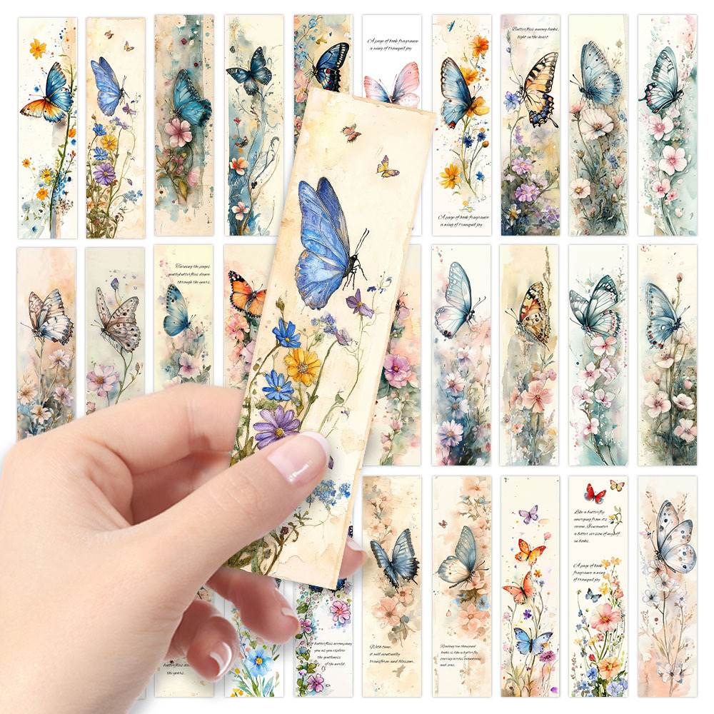 TEMU 32pcs Watercolor Bookmarks, Literary Quote Bookmarks, Designed For Book Lovers, Suitable For Book Clubs Or Activities, Insert Book Bookmarks For