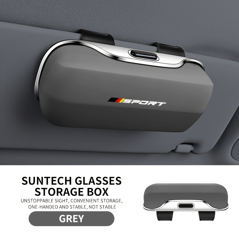 TEMU German Three- Sun Visor Fashion Glasses Storage/dustproof Glasses Case, Fully Enclosed Flip Cover Glasses Case Suitable For , For , For , For