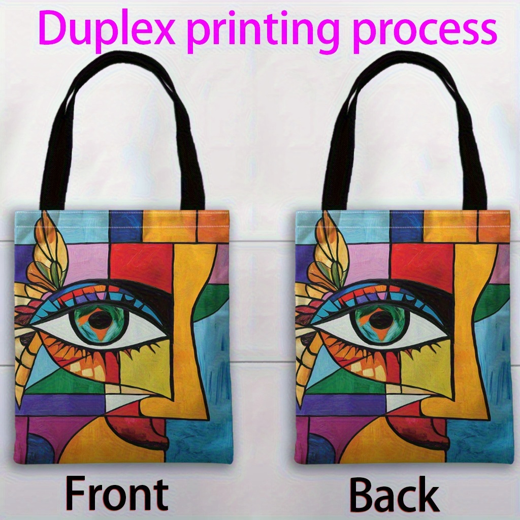 E-shop Schultertasche im Stil von Picasso mit Augenmuster, ideal zum Einkaufen, für den täglichen Gebrauch, als Urlaubsgeschenk, hochwertige