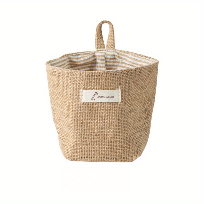 Wall-mounted Storage Bag Hanging Pocket Fabric Flower Pot Hanging Door Back Fabric Storage Hanging Pouch Wall-mounted Dormitory Bedside Storage Small Cloth Bag Foldable For Halloween And Christmas