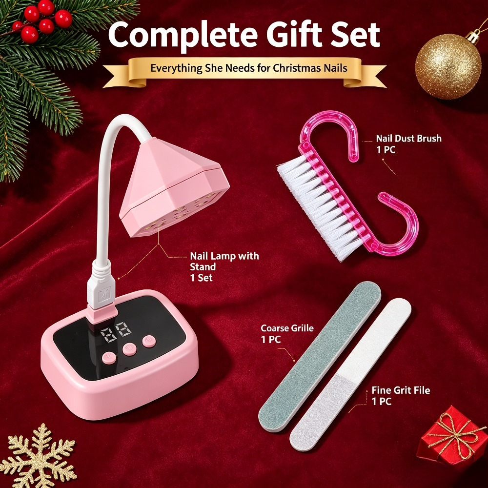 360° Rotatable Nail Lamp 4pcs Set with Nail Tools