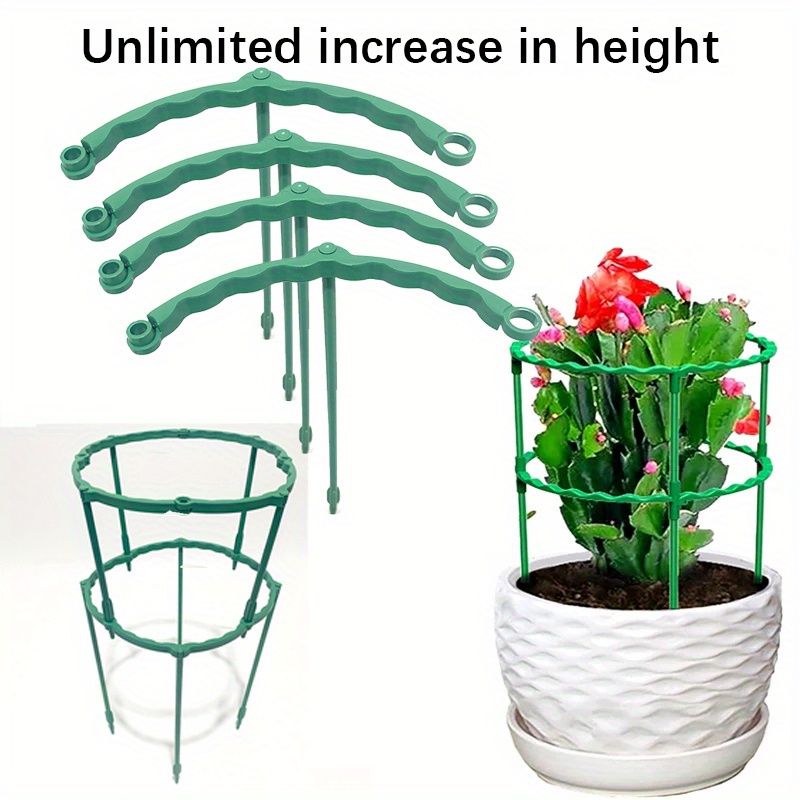 

4pcs, 9.84in Large Plant Support Frame - Sturdy Greenhouse Arrangement, Fixed Rod For Indoor Flower, Vine Climbing Bracket - Easy , Space-saving Design