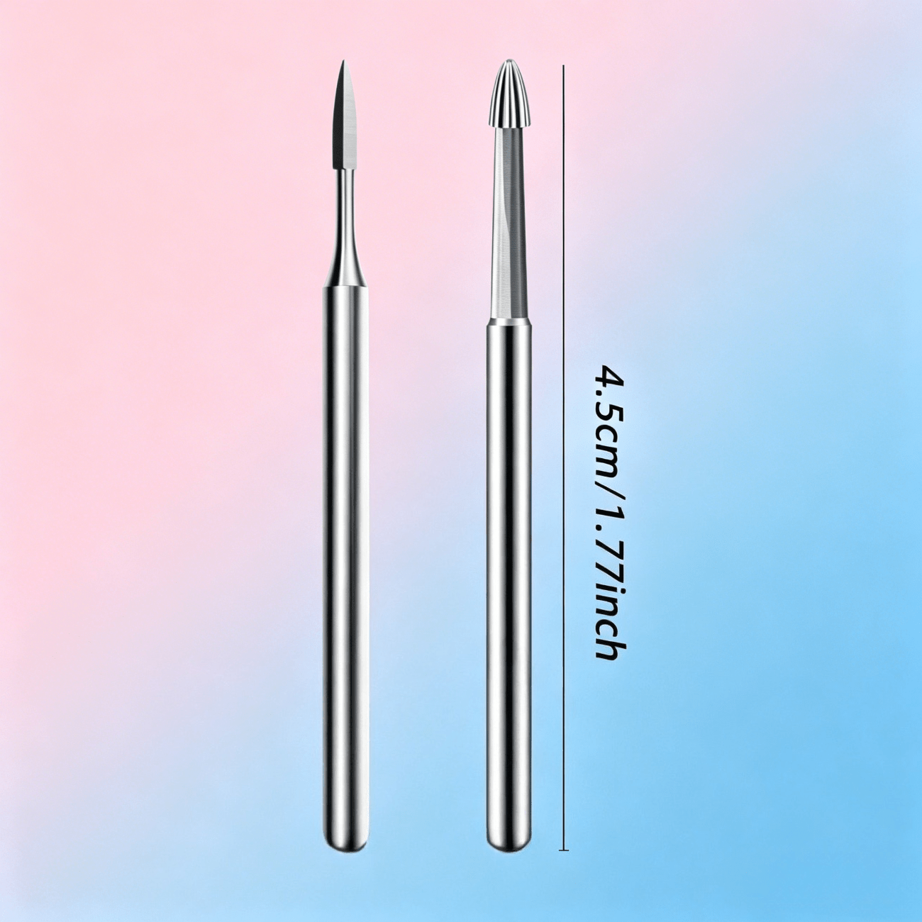 TEMU 2pcs 3/32 Inch Cuticle Cleaning Nail Drill Bits, Professional Safe Carbide Material, Suitable For Cuticle Removal, Nail Preparation, And Nail