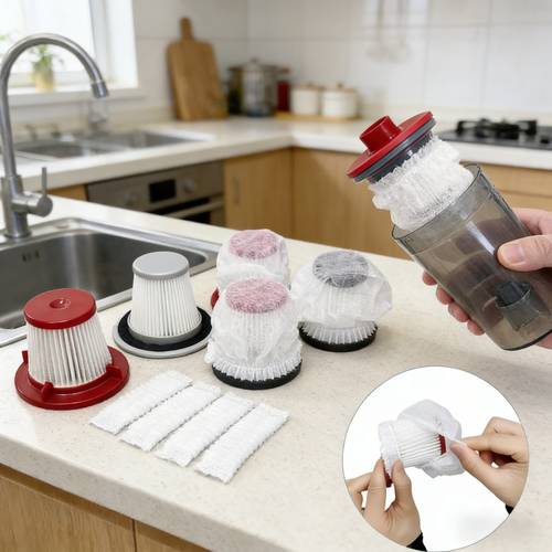 30pcs disposable vacuum cleaner filter bags elastic filter covers compatible with most household and office vacuum cleaners universal replacement for home vacuum cleaners vacuum cleaner maintenance accessories filter covers