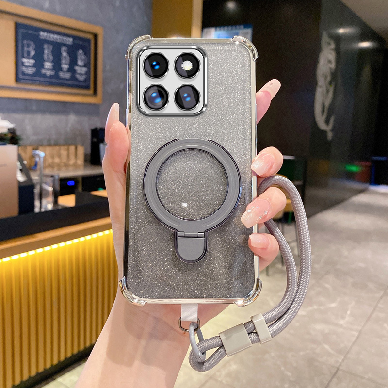 TEMU Phone Case: Four-corner Drop-proof Protective Phone Case For Xiaomi 15t And Xiaomi 15t Pro, With Ultra-thin Stand, Adjustable Lanyard, And Soft