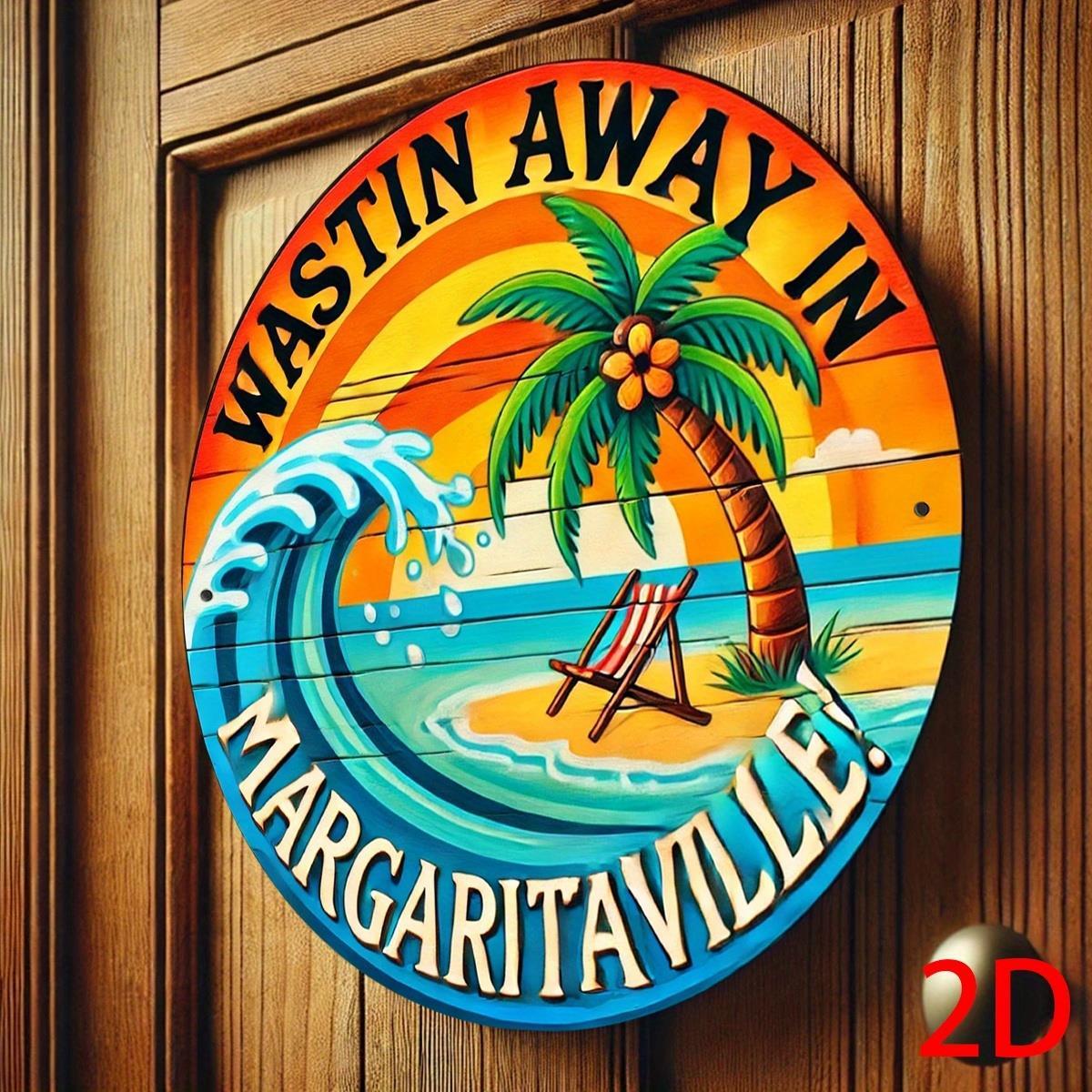 TEMU 2d Flat, 2d Flat - Vintage Decorative Signs And Plaques Featuring Waste In , Made From Metallic With A 2d Graphic Design, Suitable For Homes,