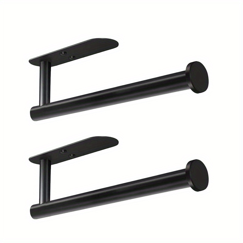 TEMU 2-pack Kitchen Paper Towel Holder, Creative Punch-free Self-adhesive Paper Towel Holder Under Cabinet, Wall-mounted Towel Rack/ Towel Rack For