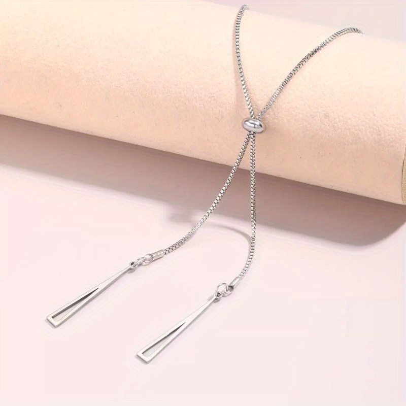 Women's Triangular Geometric Stretch Necklace, Elegant Gift