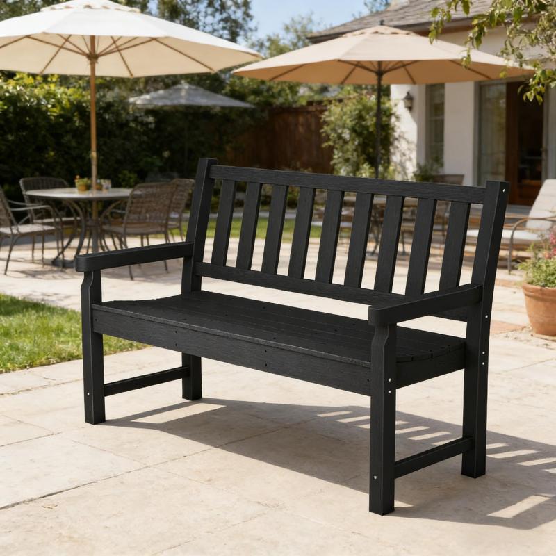 Lawn Curved Bench Park Bench 2-Person Porch Bench Outdoor Bench Lawn Curved Seat