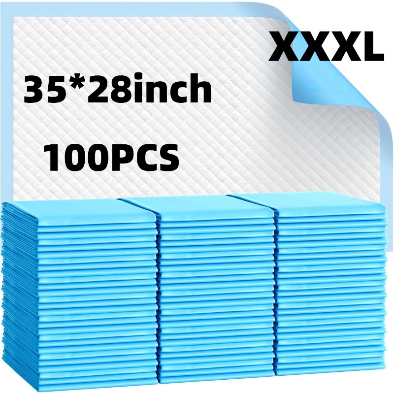 TEMU Xxxl Absorbent Dog Training Mat - Quick Drying, Leak Proof, Multi Pack Disposable Pet Mat For Dogs, Cats, Rabbits, Adult - Durable Polymer And