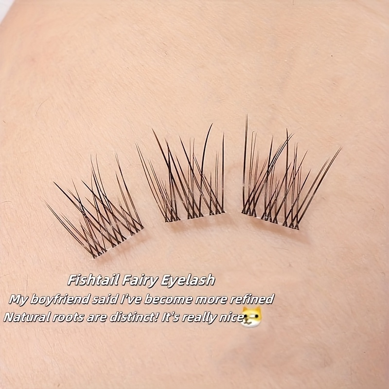 384 clusters fishtail diy eyelashes soft light reusable cluster lashes for natural look easy to apply long lasting details 2