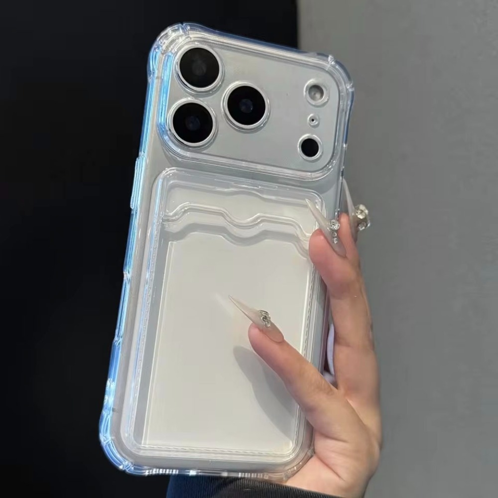 TEMU para Teléfono - Carcasa Transparente Duradera a Prueba de Golpes con Ranura para Tarjetas para Iphone 17/1615/14/13/12/11 Series - Cubierta
