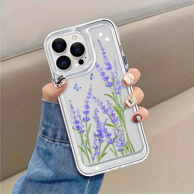 a transparent shockproof phone case featuring a beautiful - Temu Bahrain
