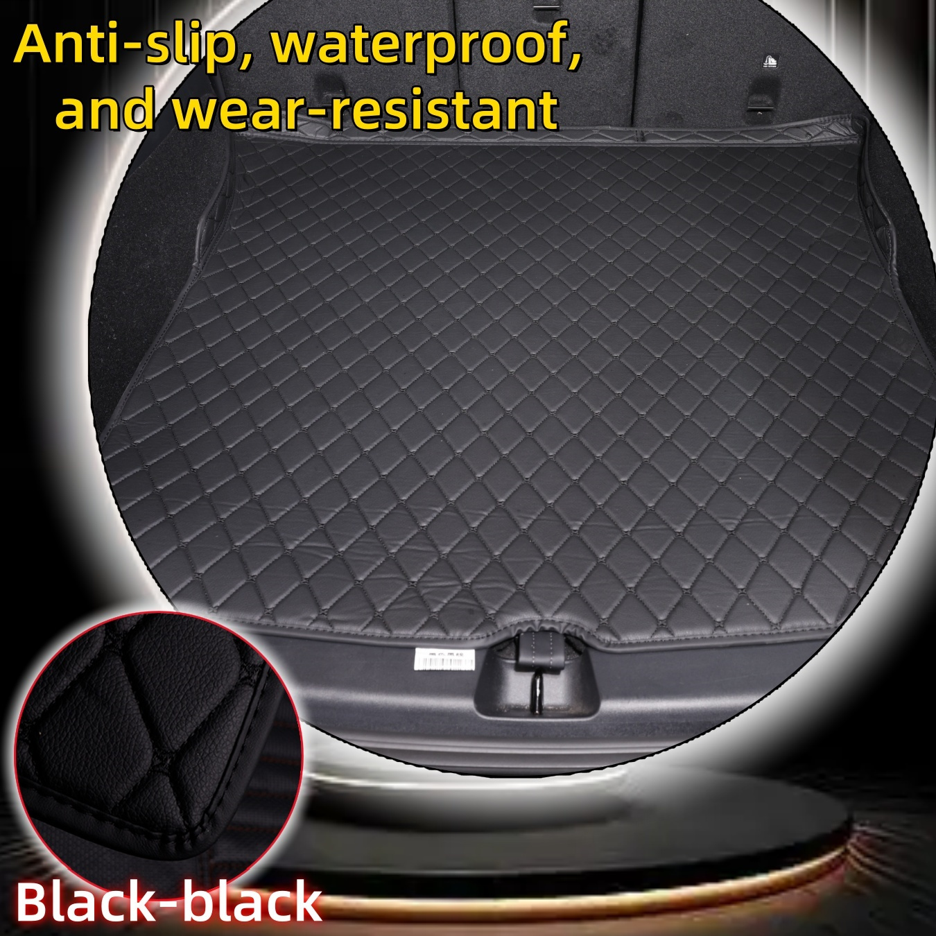 TEMU For Octavia 2015-2023 3 Layer Pu Leather Stereo Full Coverage Anti-slip Car Trunk Mat