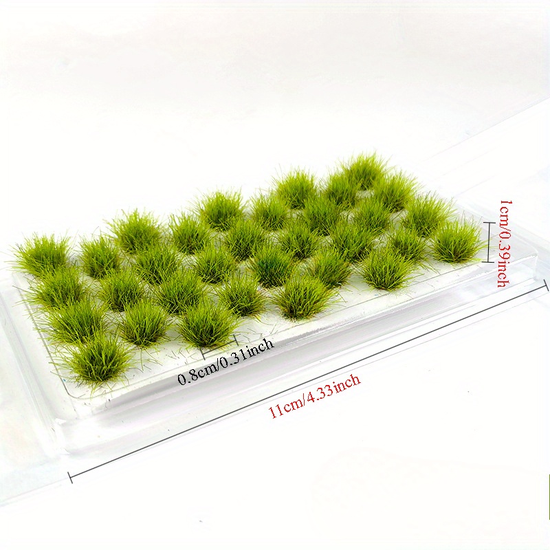 TEMU 32pcs Miniature Grass Clumps/artificial Grass With Adhesive Backing, Diorama Landscapes And Fairy Garden Decorations – Realistic & Lifelike