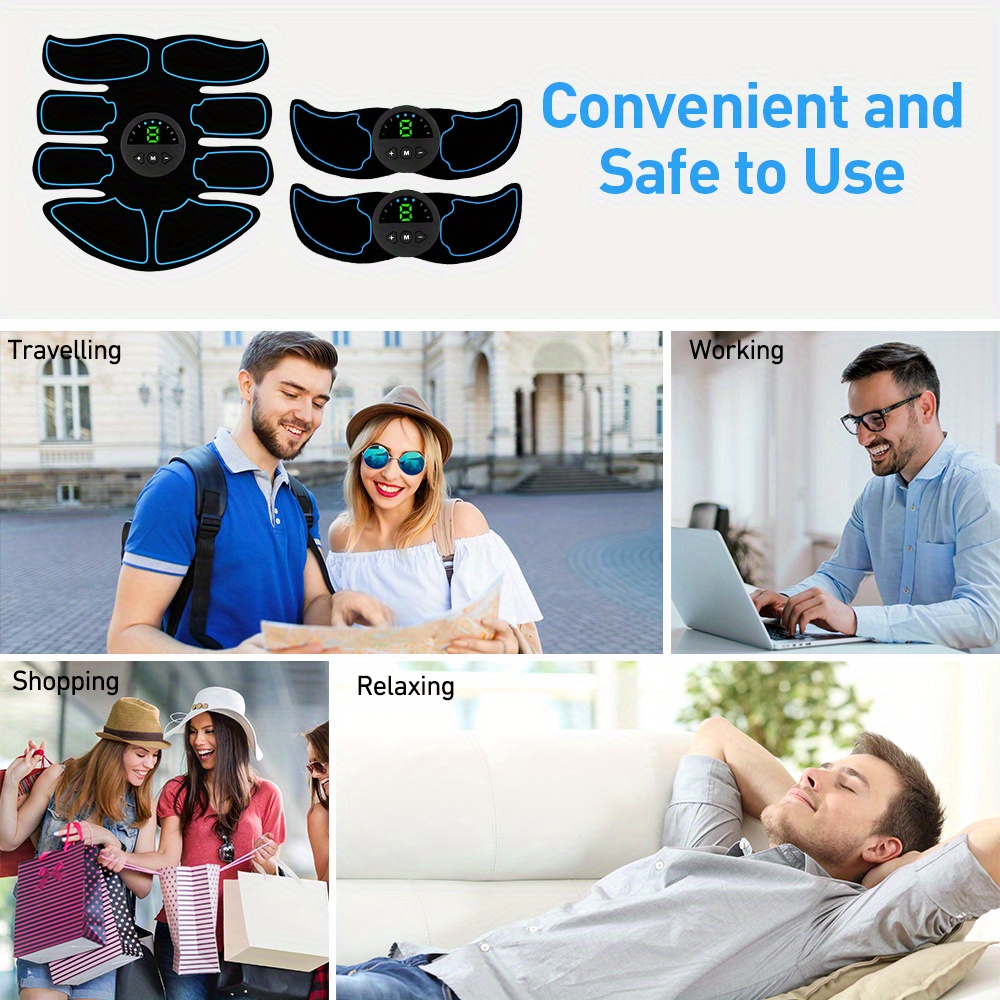 Unisex Muscle Pad with LCD Display for Easy Use Suitable for Home Office Travel