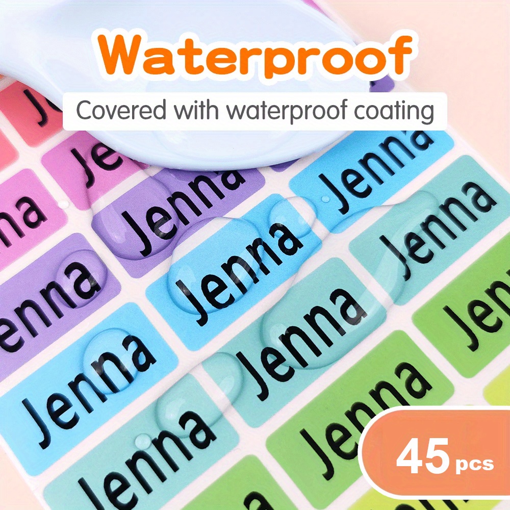 [custom] 45-525pcs, Personalized Label Stickers - Custom Name Stickers For Water Bottles, Cups, And School Stationery - And Colorful