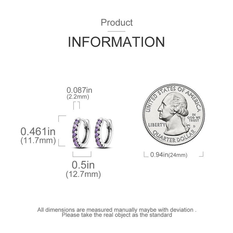 Women's 925 Silver Purple Zirconia Pave Stud Earrings, Elegant Design