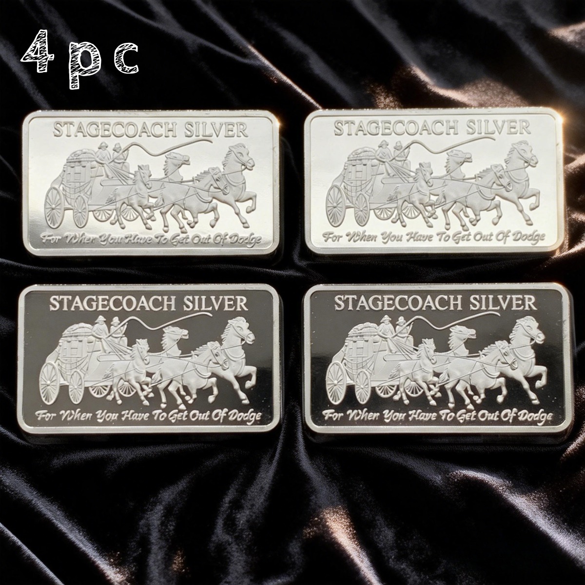 E-shop Packung mit 4oz, Neue Kutschenförmige Metallstangen - Neues Design, Versiegelte Verpackung